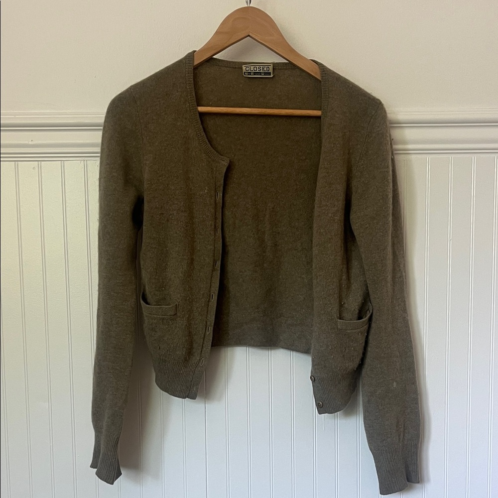 Closed Cashmere Light Olive/sand Cardigan